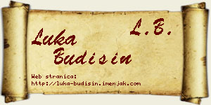 Luka Budišin vizit kartica
